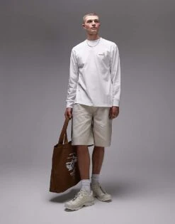 Carhartt WIP American Script Long Sleeve T-shirt In White For Men -Carhartt WIP Sales 207906635 3