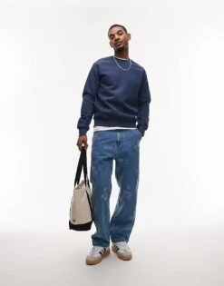 Carhartt WIP Chase Sweatshirt In Dusky Blue For Men