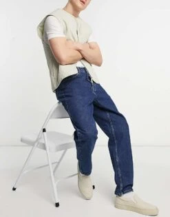 Carhartt WIP Newel Relaxed Tapered Fit Jeans In Stone Wash Blue For Men -Carhartt WIP Sales 22974516 1 blue 1